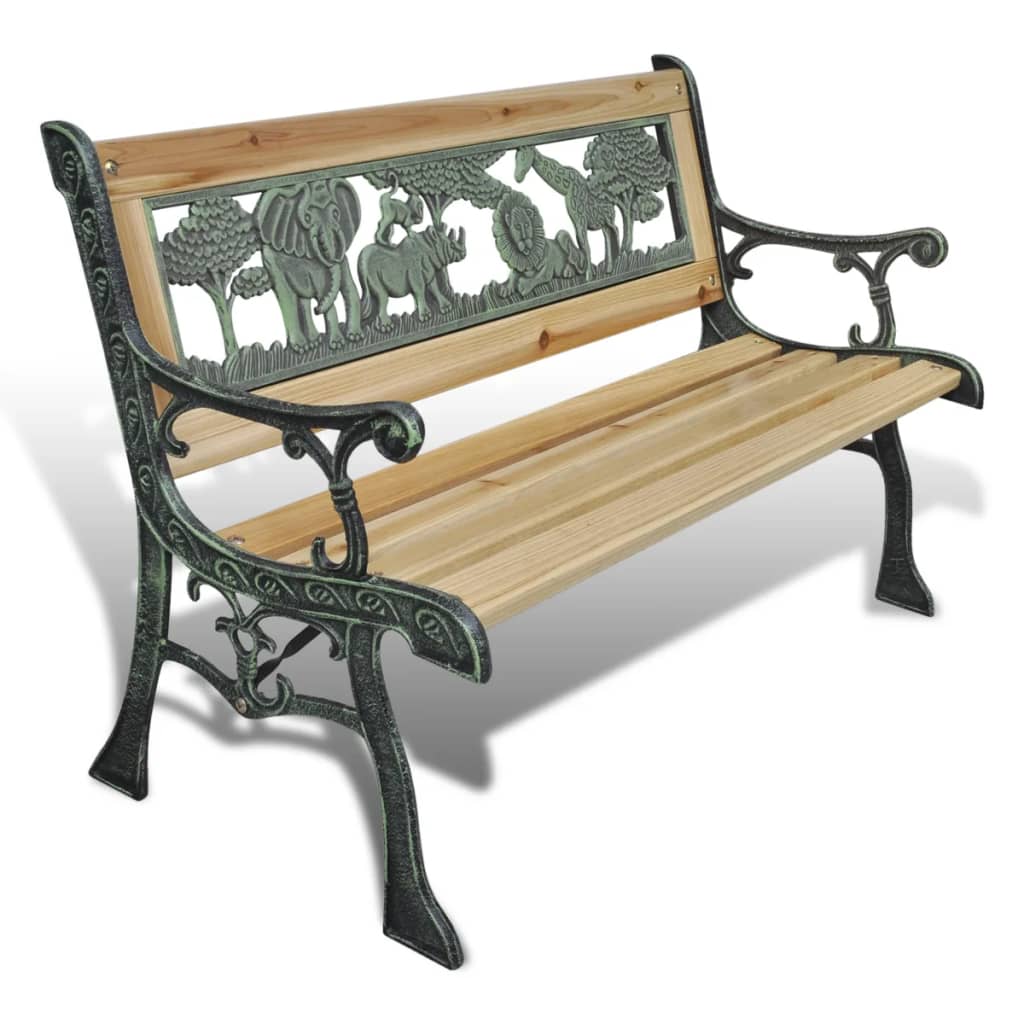 vidaXL Ławka ogrodowa dla dzieci, 84 cm, drewniana