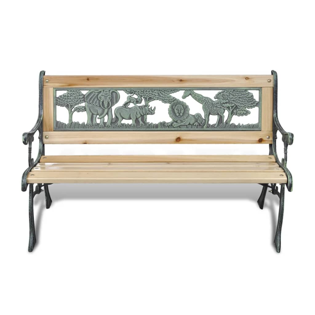 vidaXL Ławka ogrodowa dla dzieci, 84 cm, drewniana