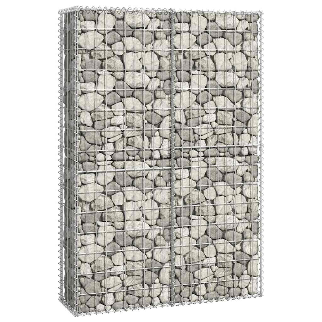 vidaXL Kosz gabionowy z pokrywami, drut galwanizowany, 150x100x30 cm