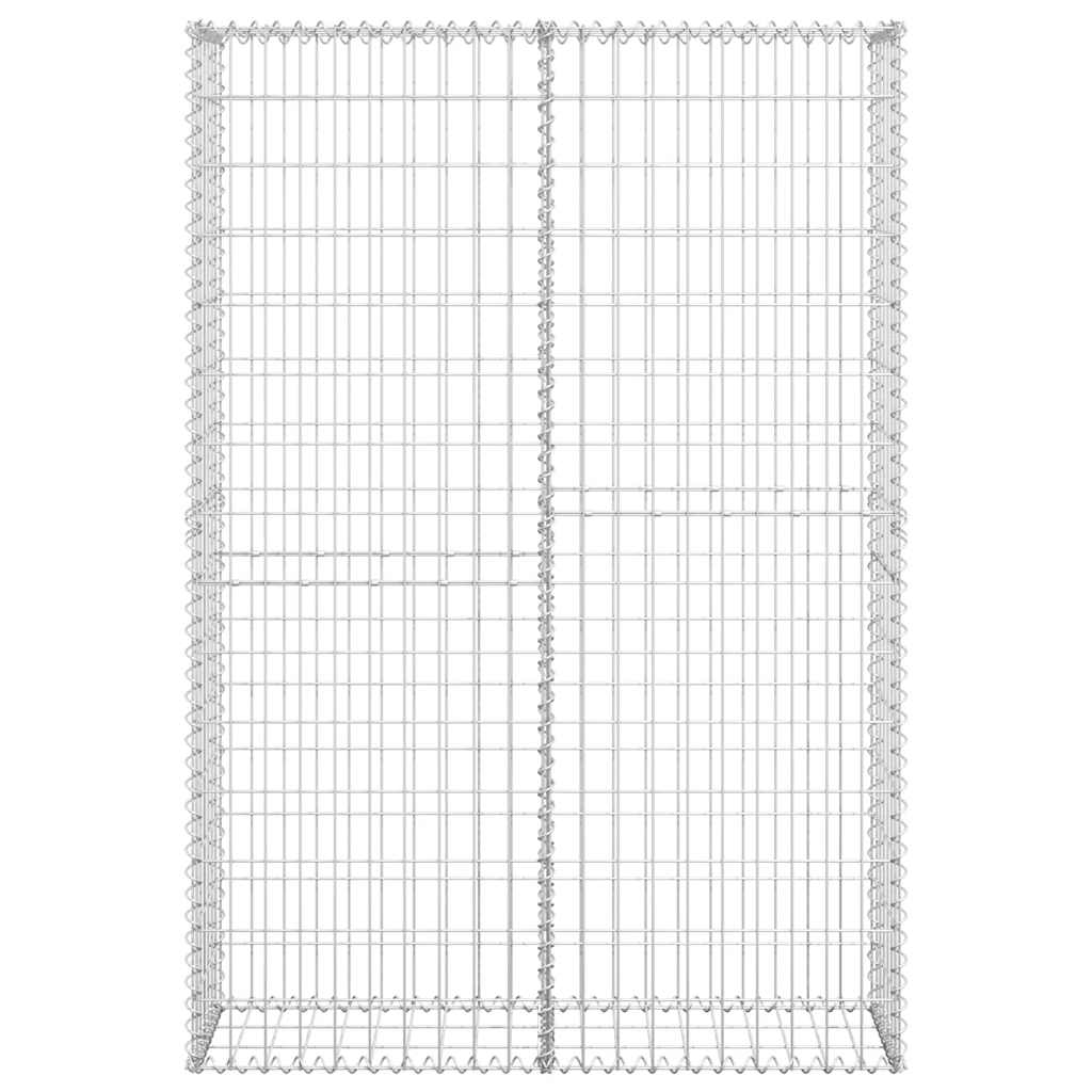 vidaXL Kosz gabionowy z pokrywami, drut galwanizowany, 150x100x30 cm