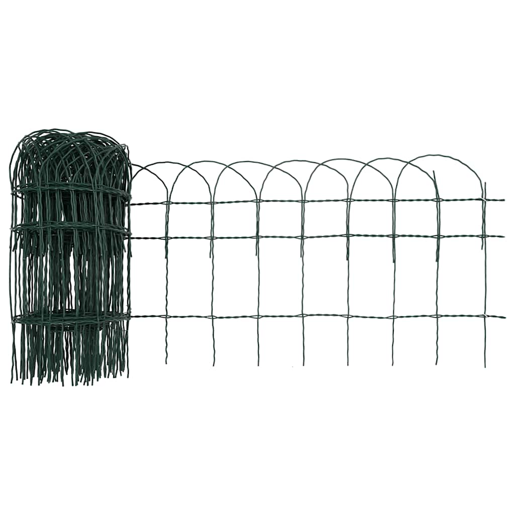 vidaXL Obrzeże ogrodowe, malowane proszkowo żelazo, 25 x 0,4 m