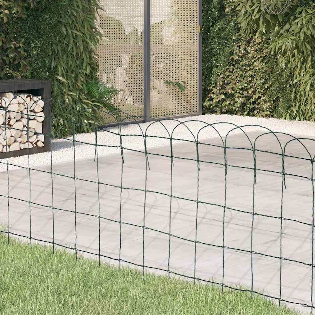 vidaXL Obrzeże ogrodowe, malowane proszkowo żelazo, 25 x 0,65 m