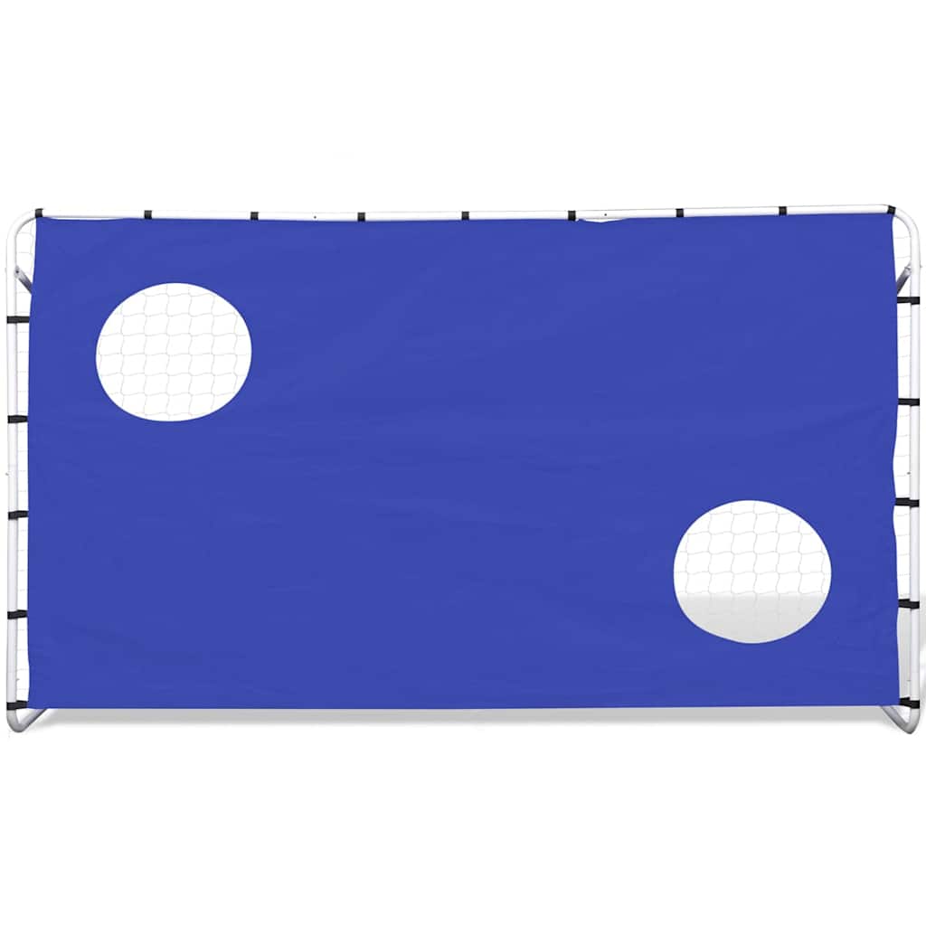 vidaXL Bramka do piłki nożnej z panelem do celowania, 240x92x150 cm