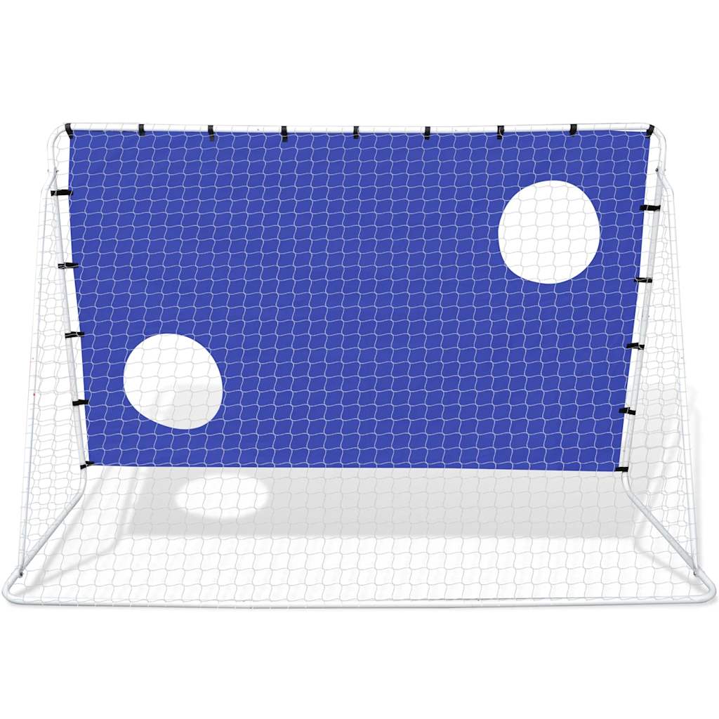 vidaXL Bramka do piłki nożnej z panelem do celowania, 240x92x150 cm
