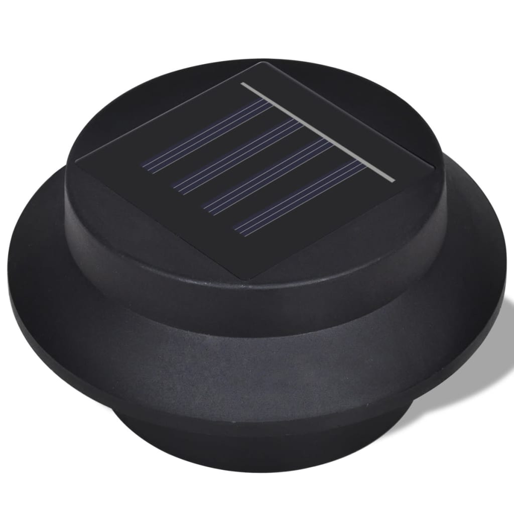 vidaXL Ogrodowe lampy solarne, 6 szt., czarne