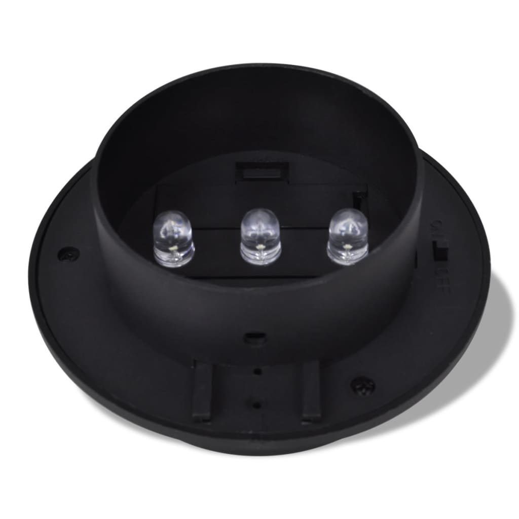 vidaXL Ogrodowe lampy solarne, 6 szt., czarne