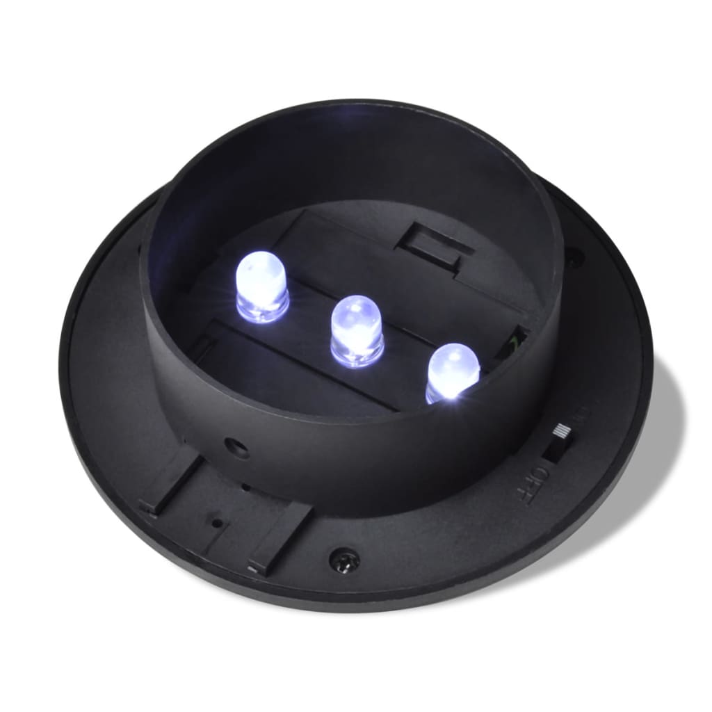 vidaXL Ogrodowe lampy solarne, 6 szt., czarne