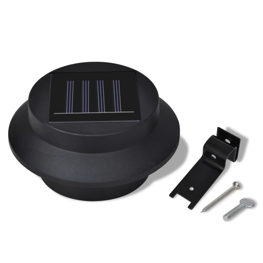 vidaXL Ogrodowe lampy solarne, 6 szt., czarne