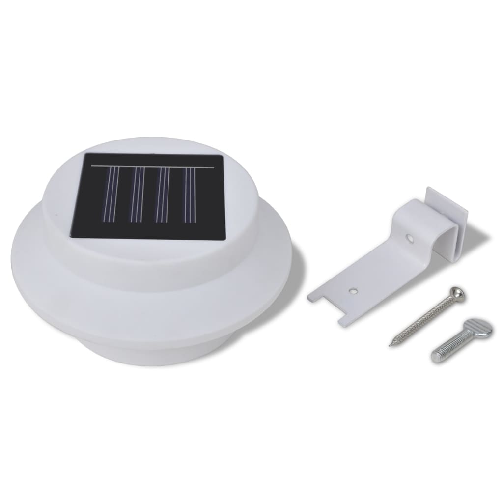 vidaXL Ogrodowe lampy solarne, 6 szt., białe