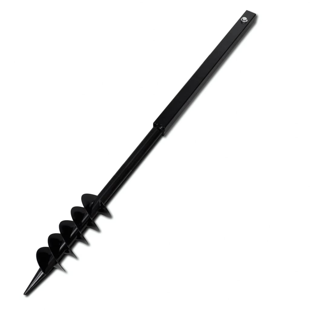 vidaXL Świder z rączką, 80 mm, podwójna spirala, stalowy, czarny