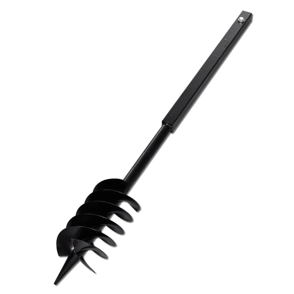 vidaXL Świder z rączką, 120 mm, podwójna spirala, stalowy, czarny