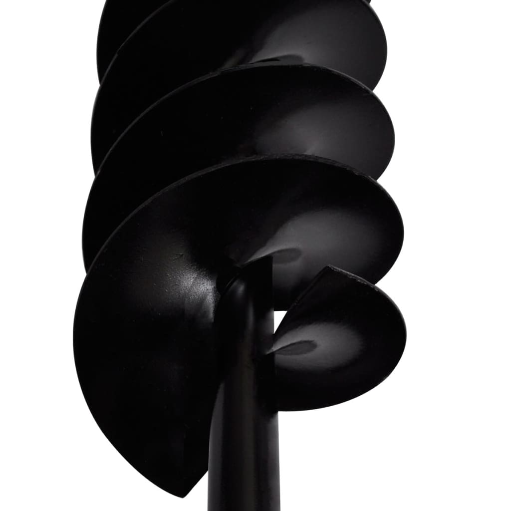 vidaXL Świder z rączką, 120 mm, podwójna spirala, stalowy, czarny