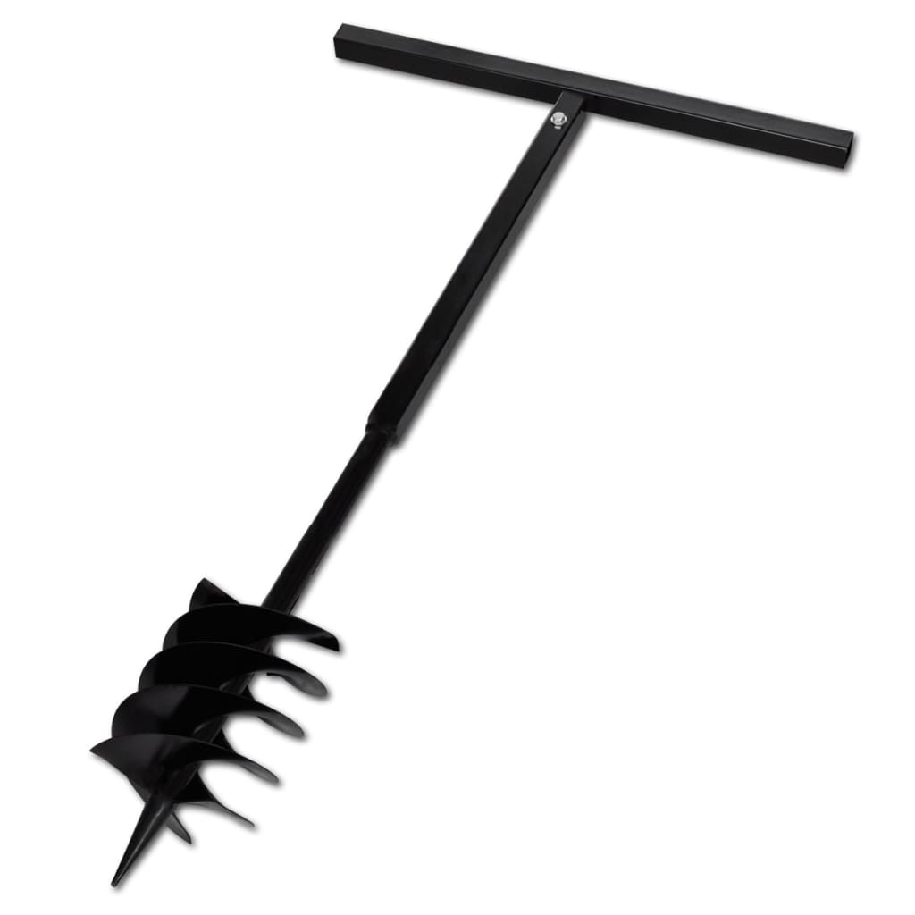 vidaXL Świder z uchwytem, 180 mm, potrójna spirala, stalowy, czarny