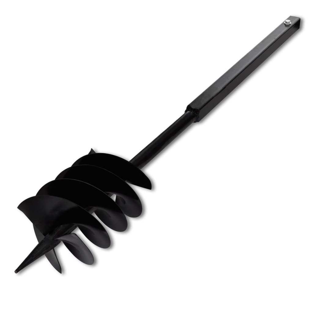 vidaXL Świder z uchwytem, 180 mm, potrójna spirala, stalowy, czarny
