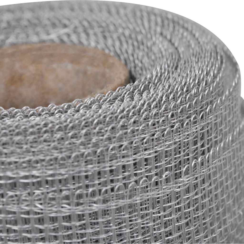 vidaXL Siatka na insekty, aluminiowa, 100 x 500 cm, srebrna