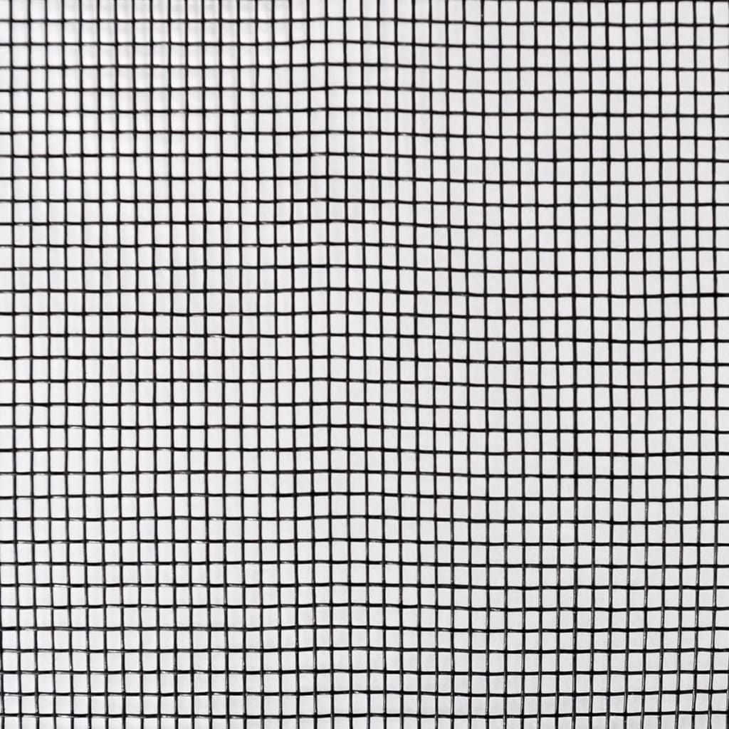 vidaXL Siatka na insekty, włókno szklane, 100 x 500 cm, czarna