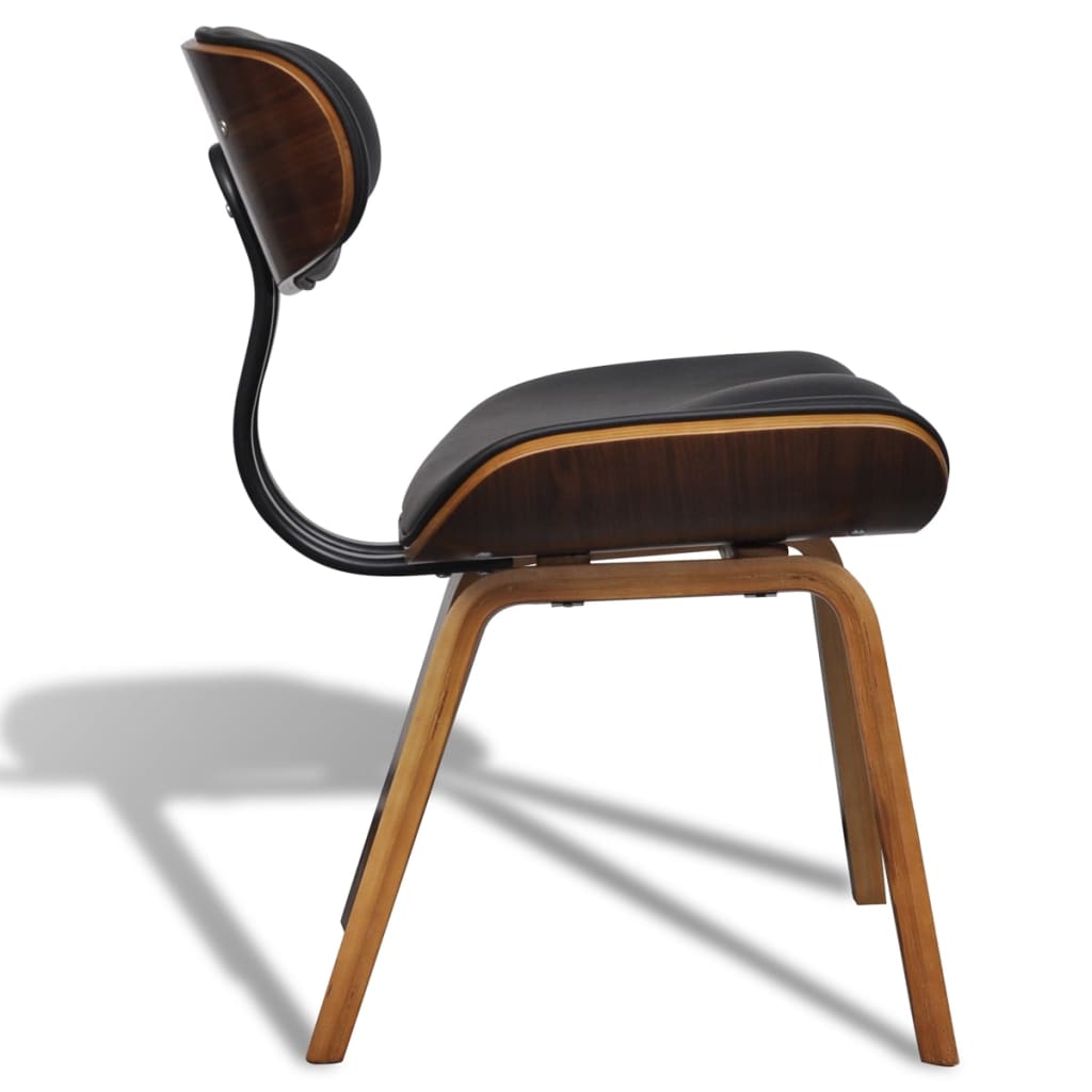 vidaXL Krzesła stołowe, 2 szt., gięte drewno i sztuczna skóra