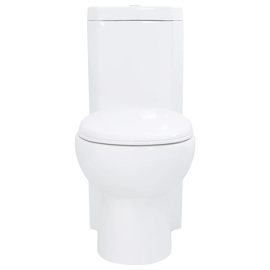 vidaXL Ceramiczna muszla klozetowa, narożna, biała