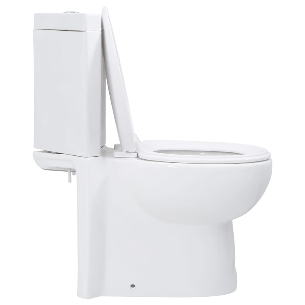vidaXL Ceramiczna muszla klozetowa, narożna, biała