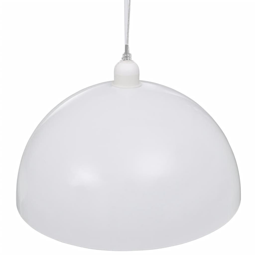 vidaXL Lampy sufitowe, 2 szt., regulowana długość, półokrągłe, białe
