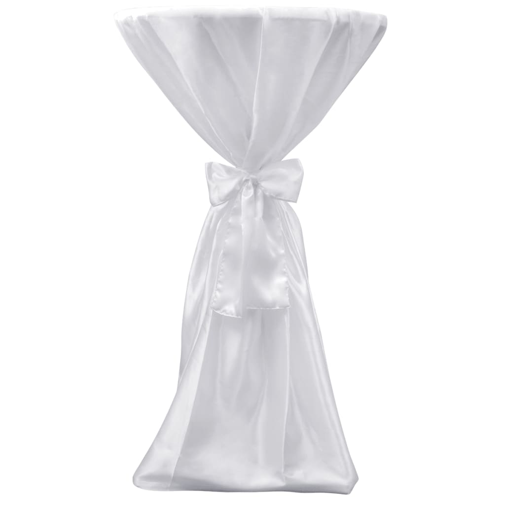 Obrus biały ze wstążką, 60 cm, 2 sztuki
