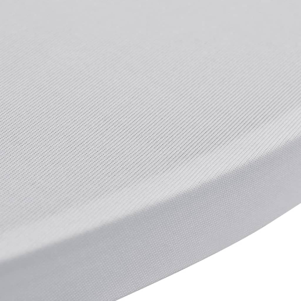 vidaXL Obrus na stół barowy Ø 80 cm, biały, elastyczny, 2 szt.