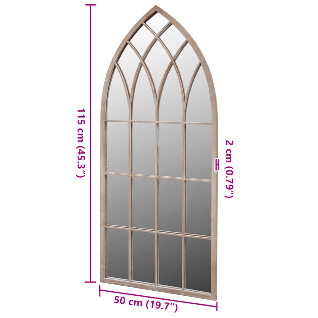 vidaXL Lustro w gotyckim stylu, 50x115 cm, do użytku w domu i ogrodzie