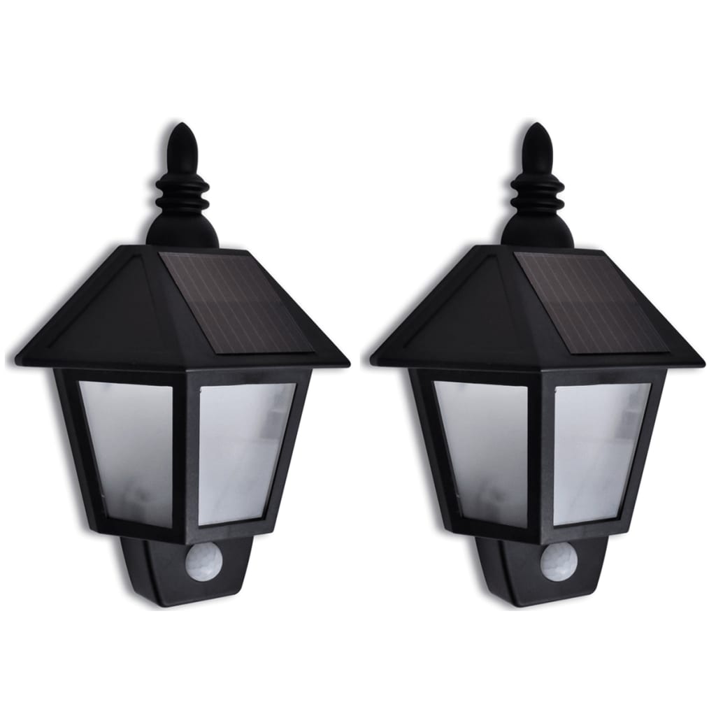 vidaXL Lampy solarne z detektorem ruchu, 2 sztuki