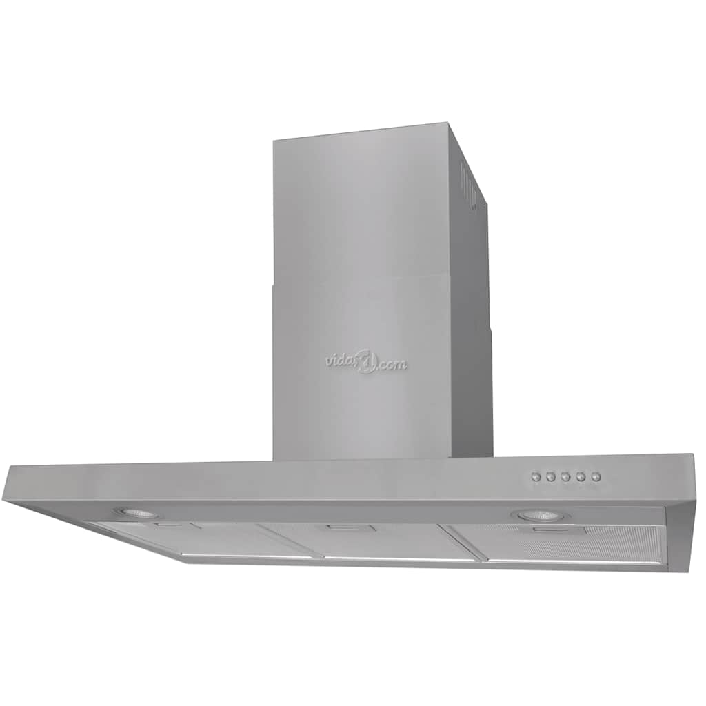 vidaXL Płaski okap kuchenny 900 mm, stal nierdzewna