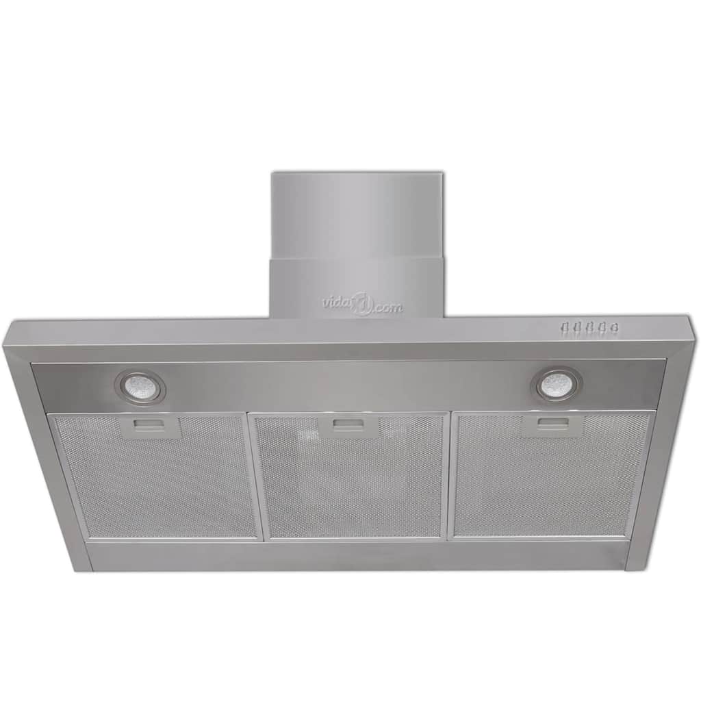 vidaXL Płaski okap kuchenny 900 mm, stal nierdzewna