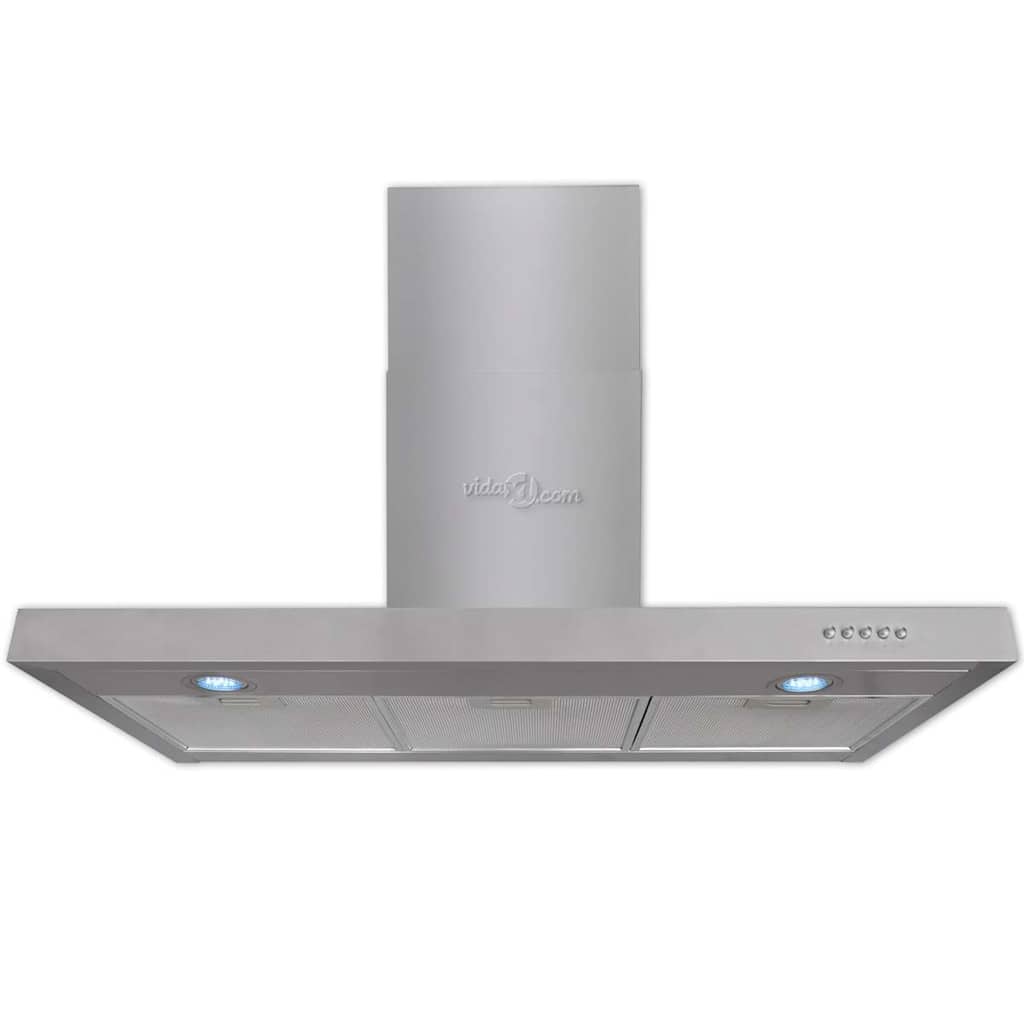vidaXL Płaski okap kuchenny 900 mm, stal nierdzewna