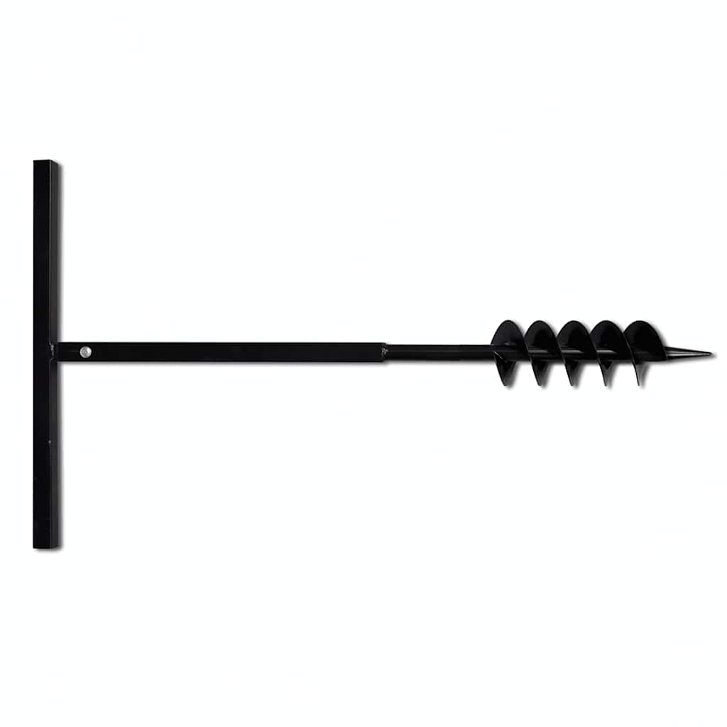 vidaXL Świder glebowy z uchwytem, 100 mm, przedłużany, 5 m, stal