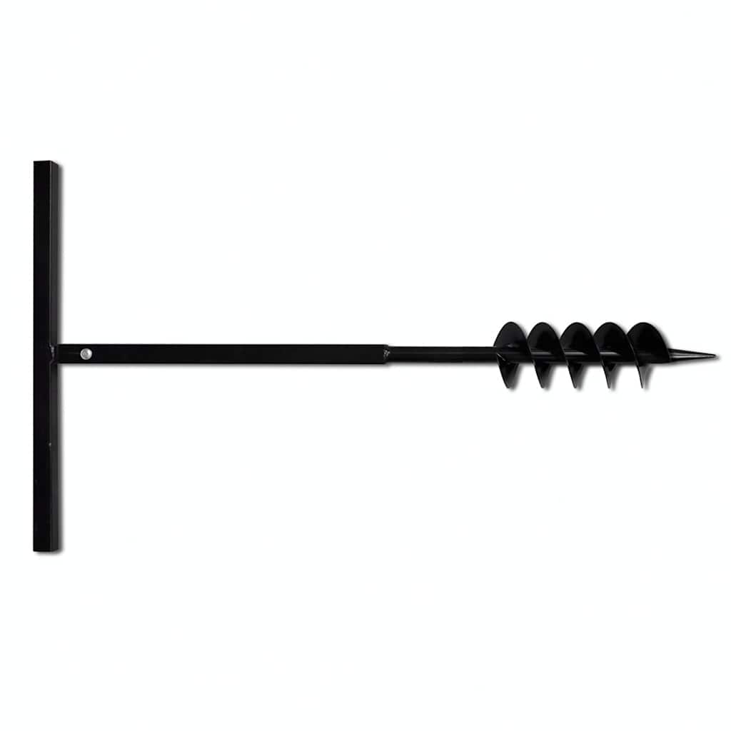 vidaXL Świder glebowy z uchwytem, 100 mm, przedłużany, 9 m, stal