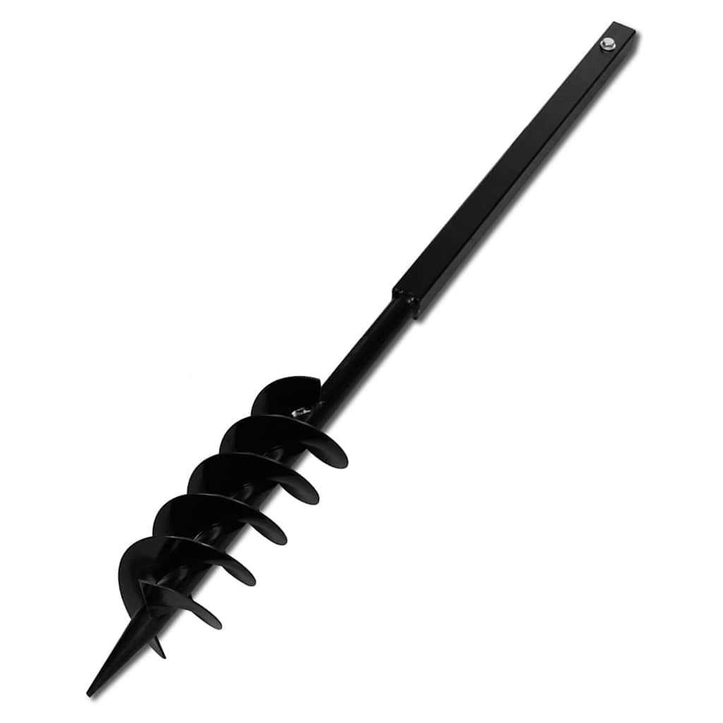 vidaXL Świder glebowy z uchwytem, 100 mm, przedłużany, 9 m, stal