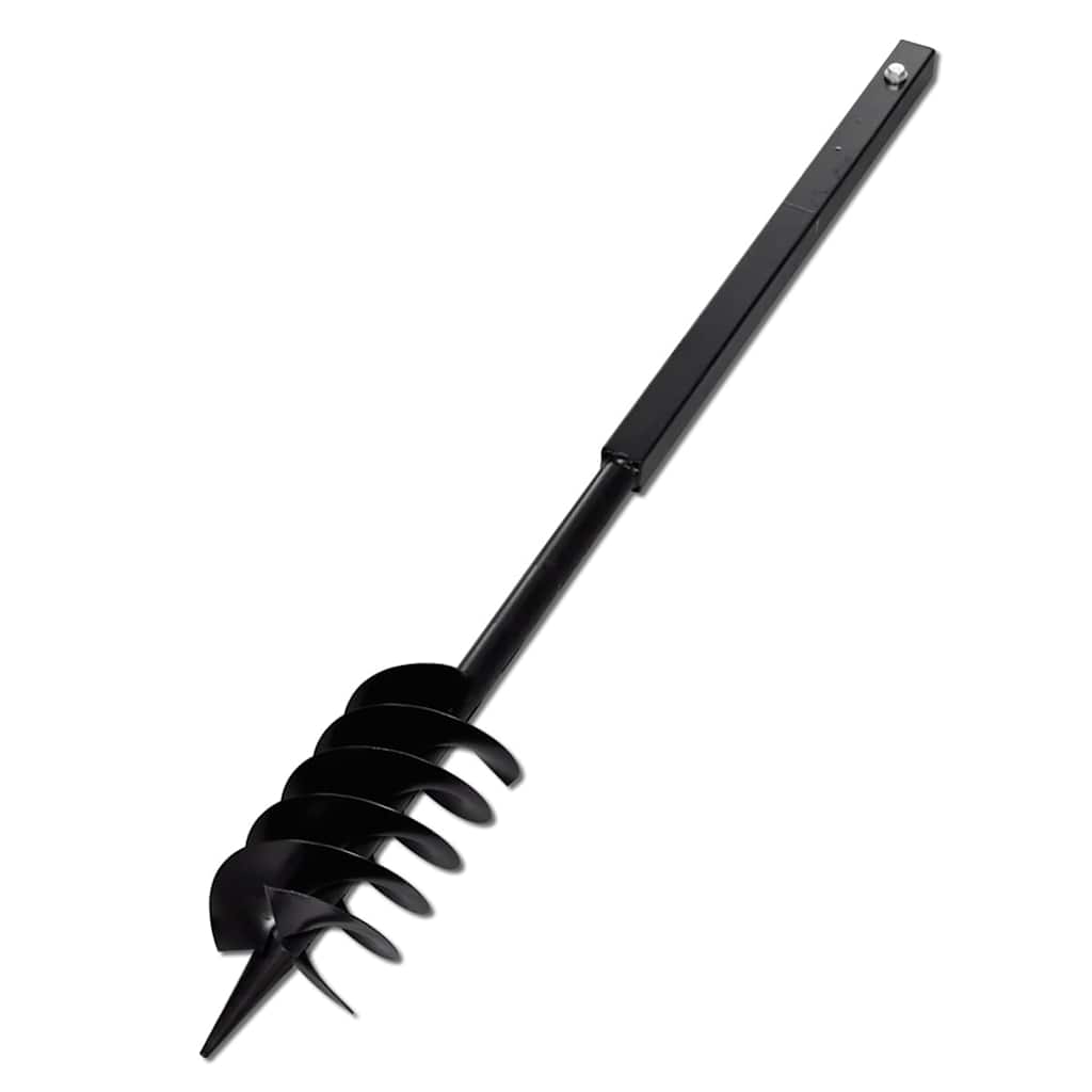 vidaXL Świder glebowy z uchwytem, 120 mm, przedłużany, 9 m, stal