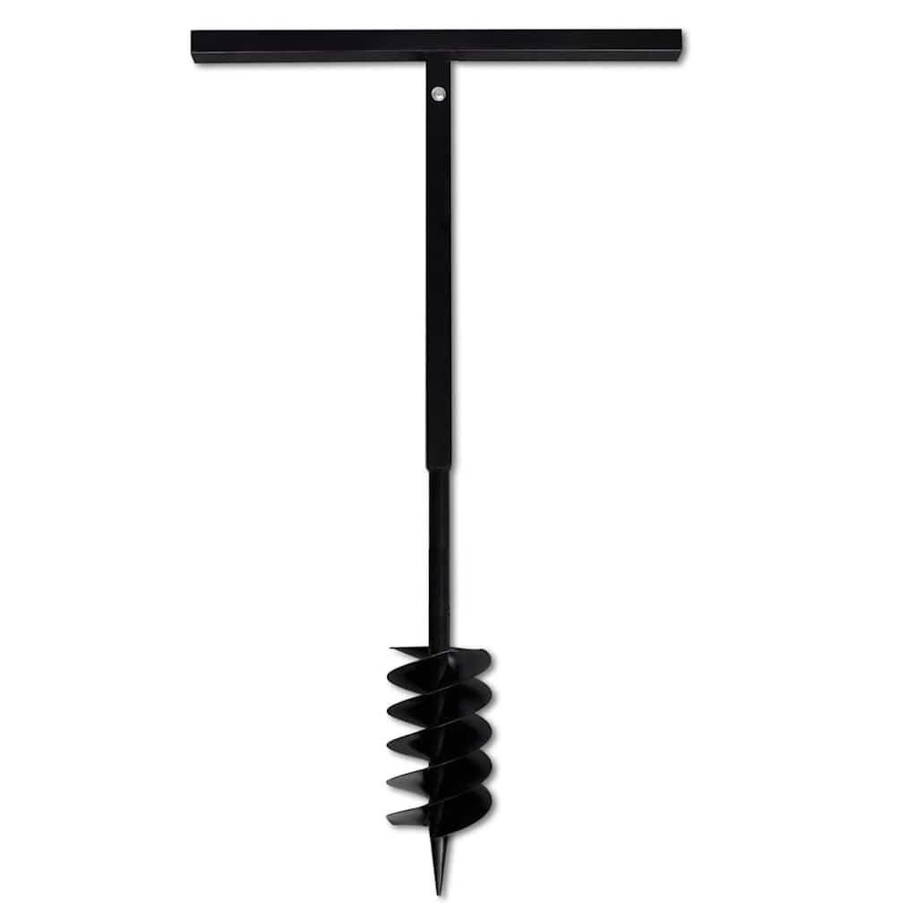 vidaXL Świder glebowy z uchwytem, 120 mm, przedłużany, 9 m, stal