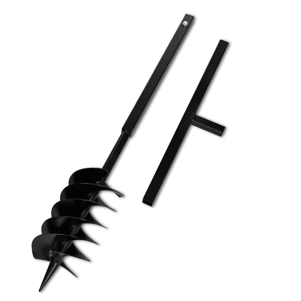 vidaXL Świder glebowy z uchwytem, 150 mm, przedłużany, 9 m, stal