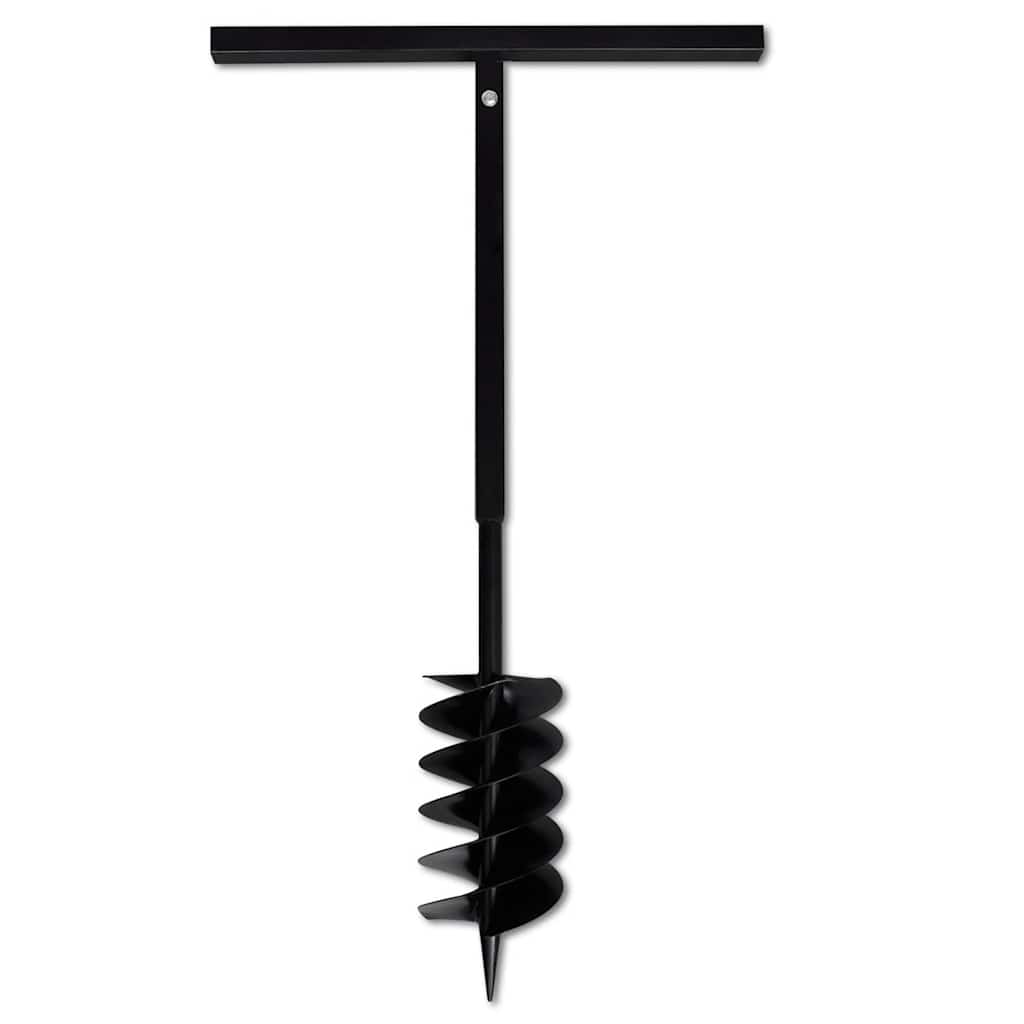 vidaXL Świder glebowy z uchwytem, 150 mm, przedłużany, 9 m, stal