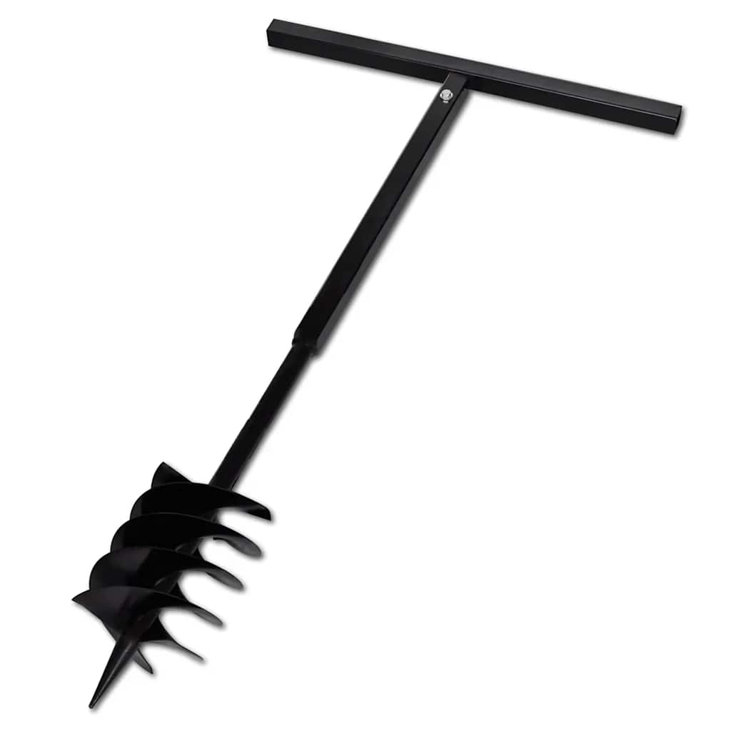 vidaXL Świder glebowy z uchwytem i rurą przedłużającą 5 m, 180 mm stal