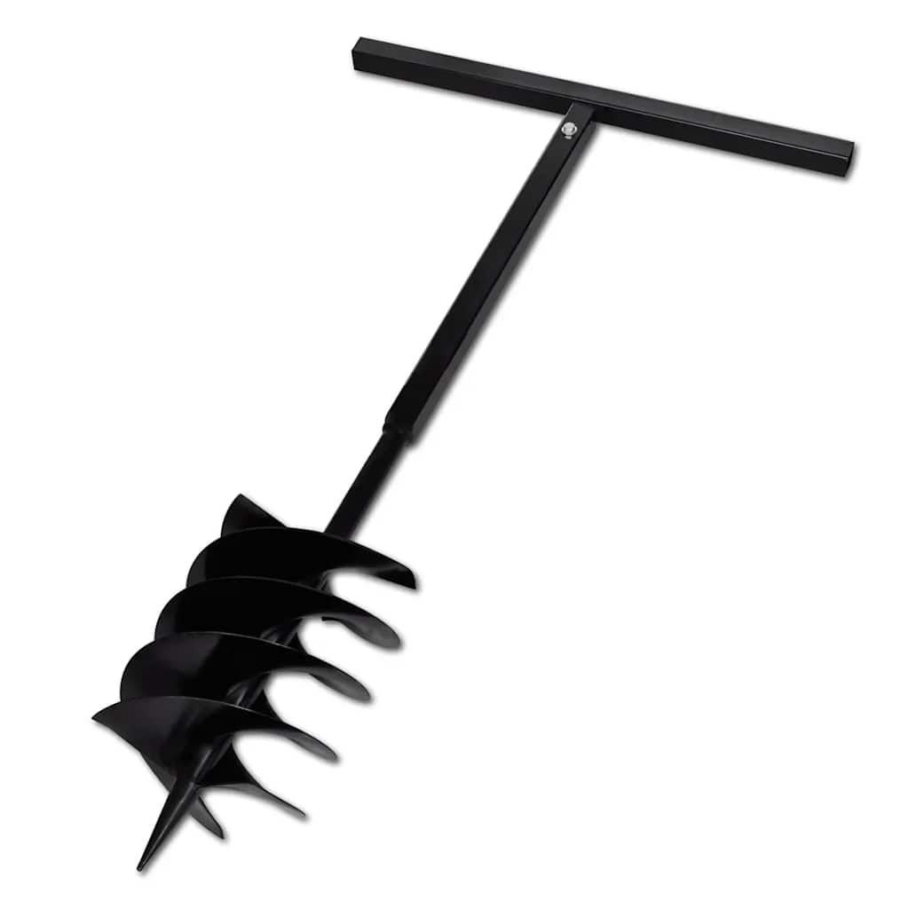 vidaXL Świder glebowy z uchwytem, 200 mm, przedłużany, 5 m, stal