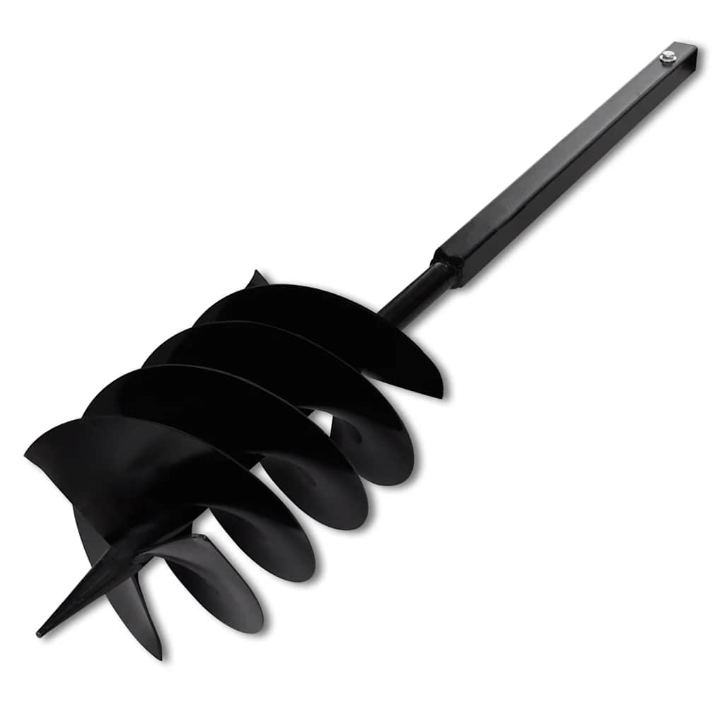 vidaXL Świder glebowy z uchwytem, 200 mm, przedłużany, 9 m, stal