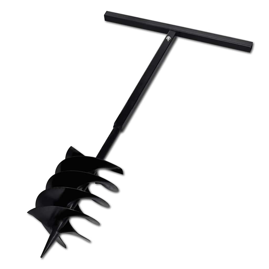 vidaXL Świder glebowy z uchwytem, 200 mm, przedłużany, 9 m, stal