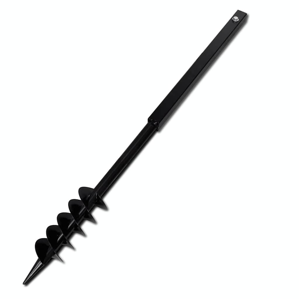 vidaXL Świder glebowy z uchwytem, 80 mm, przedłużany, 5 m, stal