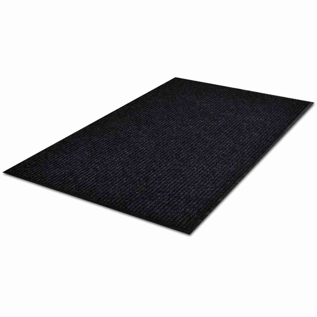 vidaXL Wycieraczka, czarna, 90x120 cm, PVC