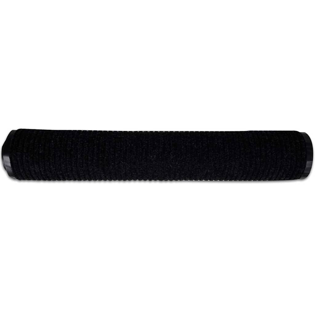 vidaXL Wycieraczka, czarna, 90x150 cm, PVC