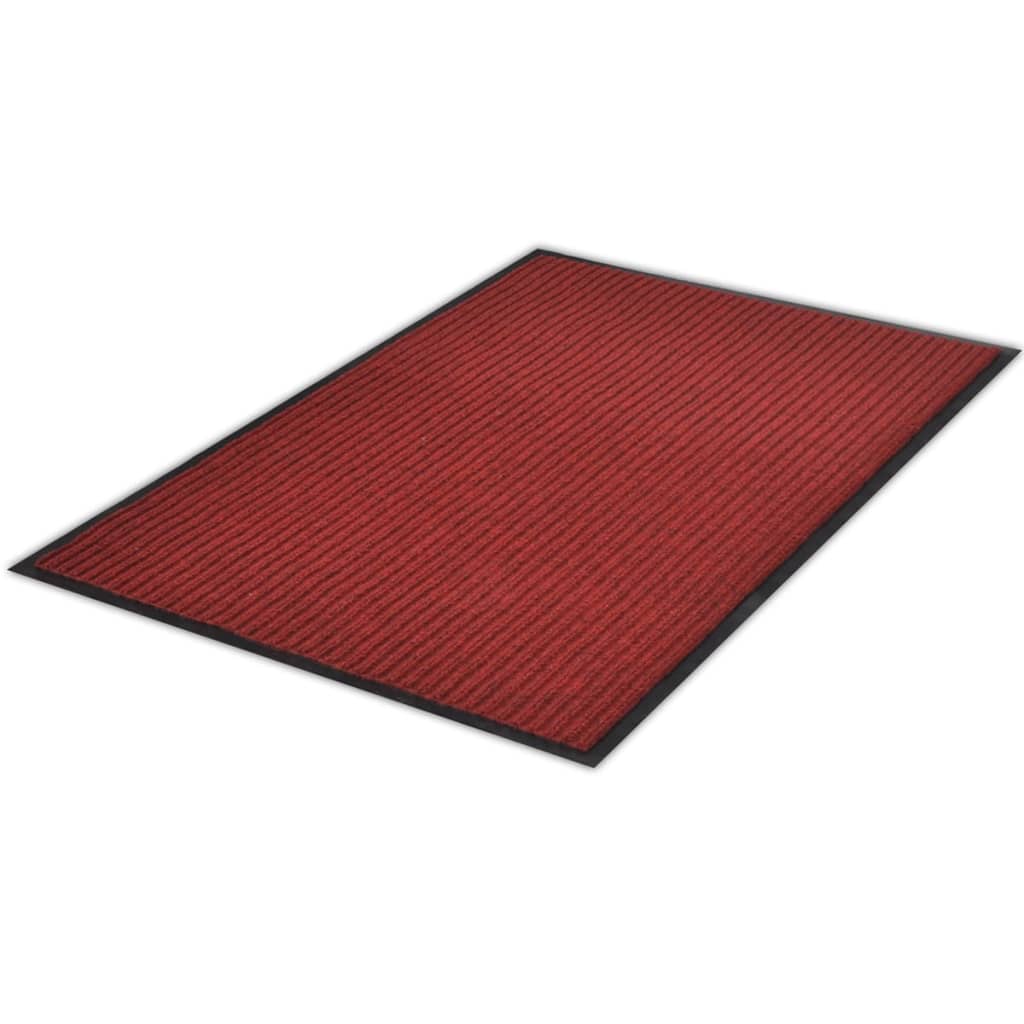 vidaXL Wycieraczka, czerwona, 120x180 cm, PVC