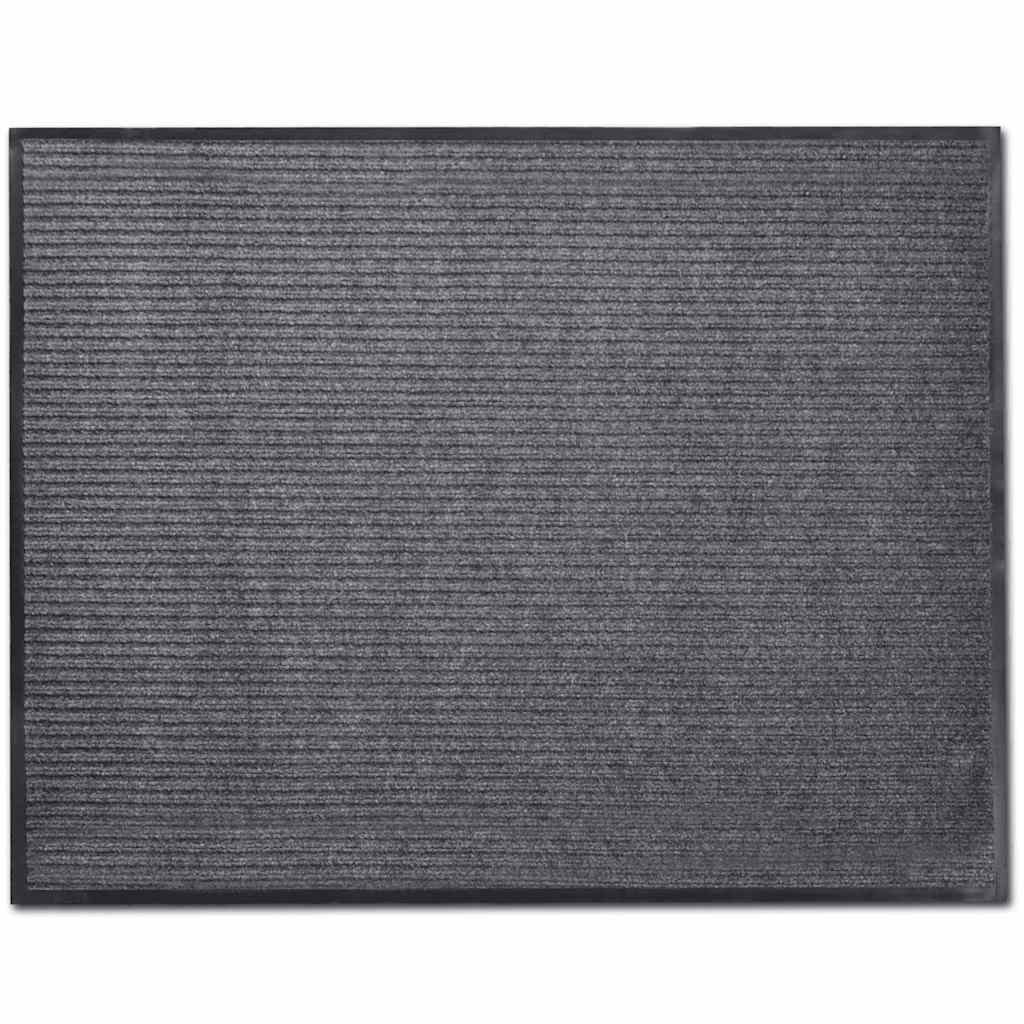 vidaXL Wycieraczka, szara, 90x60 cm, PVC
