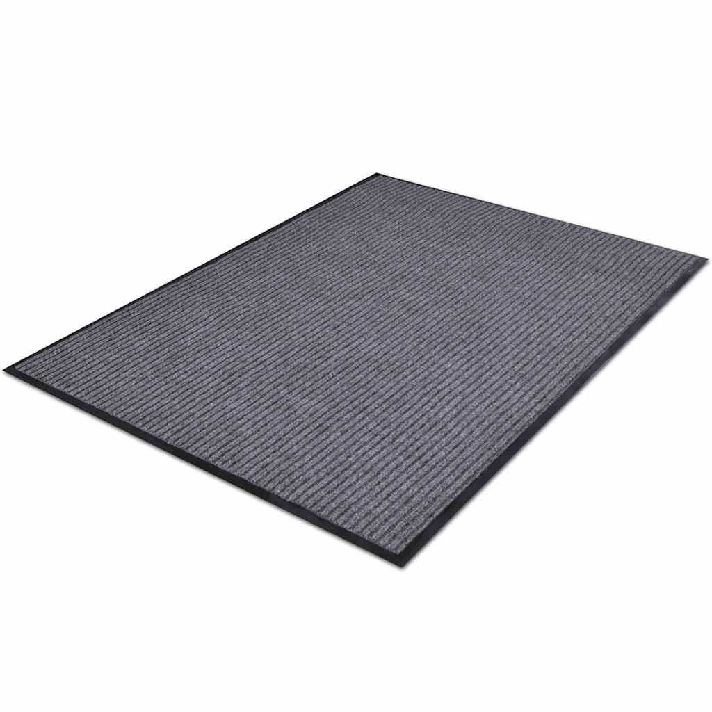 vidaXL Wycieraczka, szara, 90x60 cm, PVC