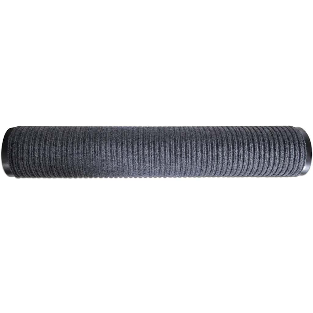 vidaXL Wycieraczka, szara, 90x60 cm, PVC