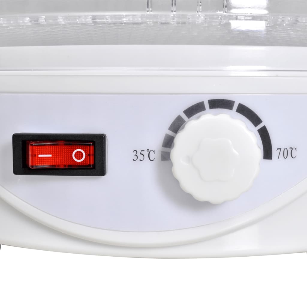 vidaXL Dehydrator do żywności z 6 tacami, okrągły